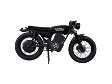 Load image into Gallery viewer, Old Soren Electric Café Racer Motorcycle – Matte Black Side View